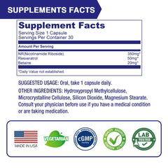 LOVITA NR packaging info panel highlighting potency and ingredients.