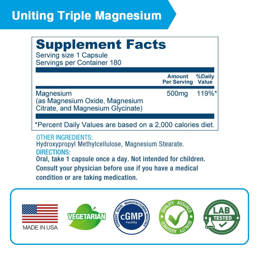 Lovita magnesium capsules close-up reveals glycinate, citrate, and oxide blend for relaxed nerves
