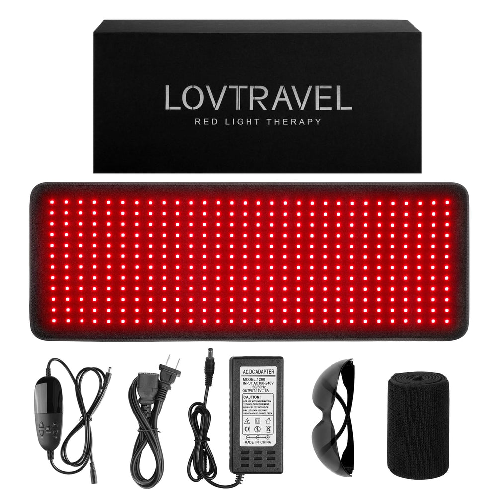 LOVTRAVEL 360pcs LED red 660nm pad provides broad treatment coverage.