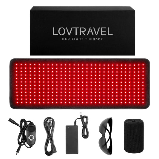 LOVTRAVEL 360pcs LED red and infrared pad, top view for full-body treatment coverage.
