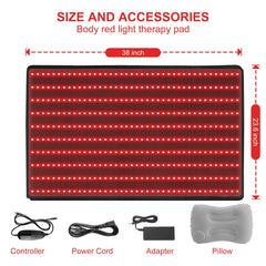 LOVTRAVEL mat offers 5 brightness levels for customized sessions.