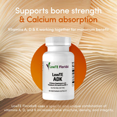 LowTE Florida ADK5 capsules closeup emphasizing high potency formula.