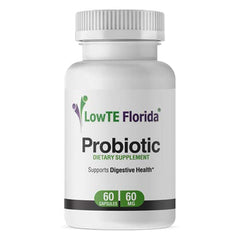 LowTE Florida probiotic bottle front view suggesting daily digestive balance support