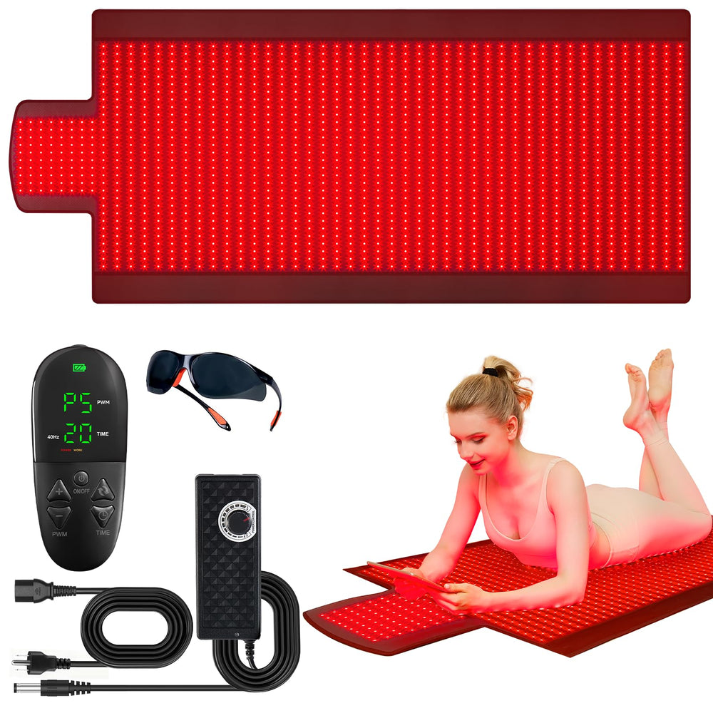 LPKP Extra Large Red Light Mat shows full-body coverage for at-home sessions.
