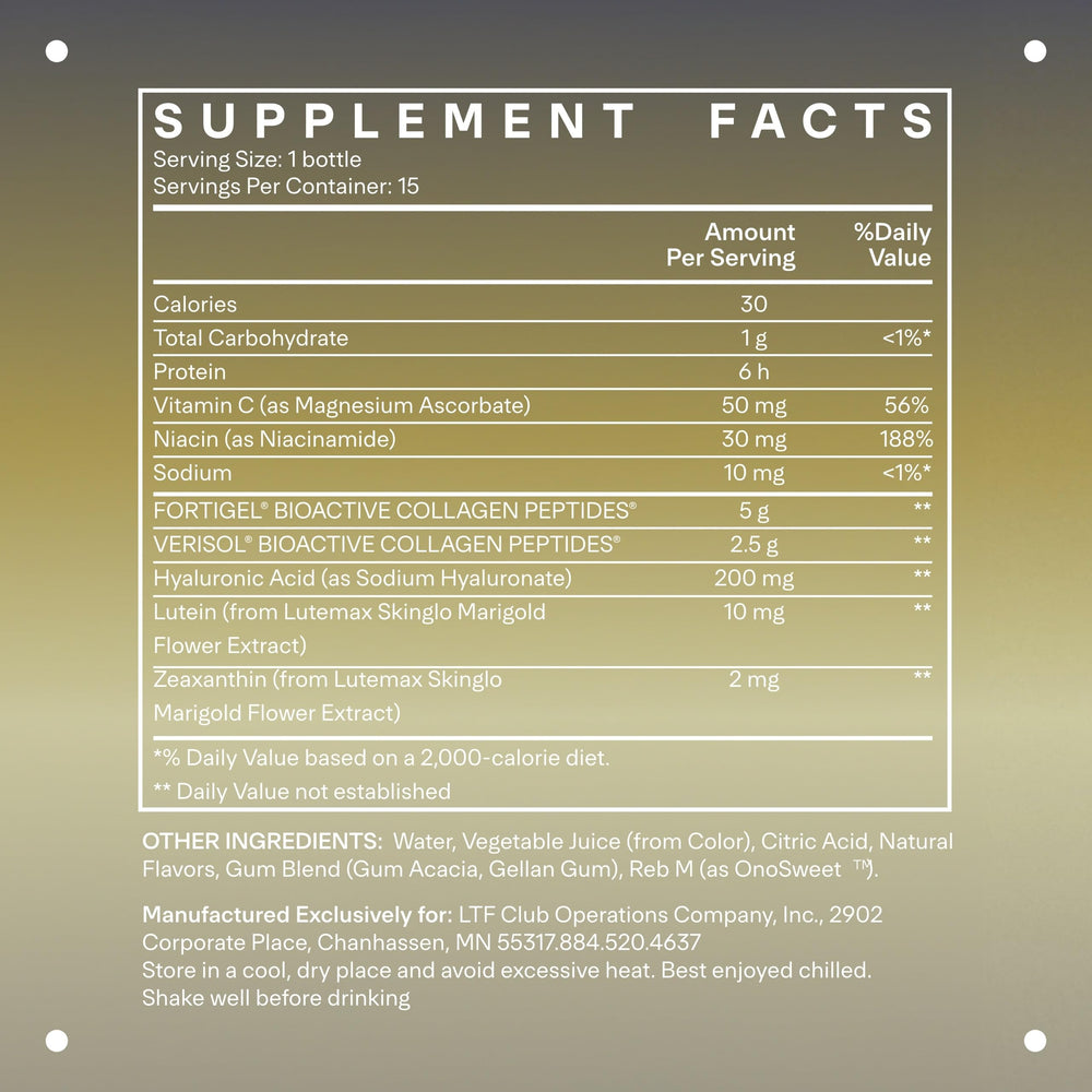 Closeup of LTH Rewind Collagen Elixir texture and color