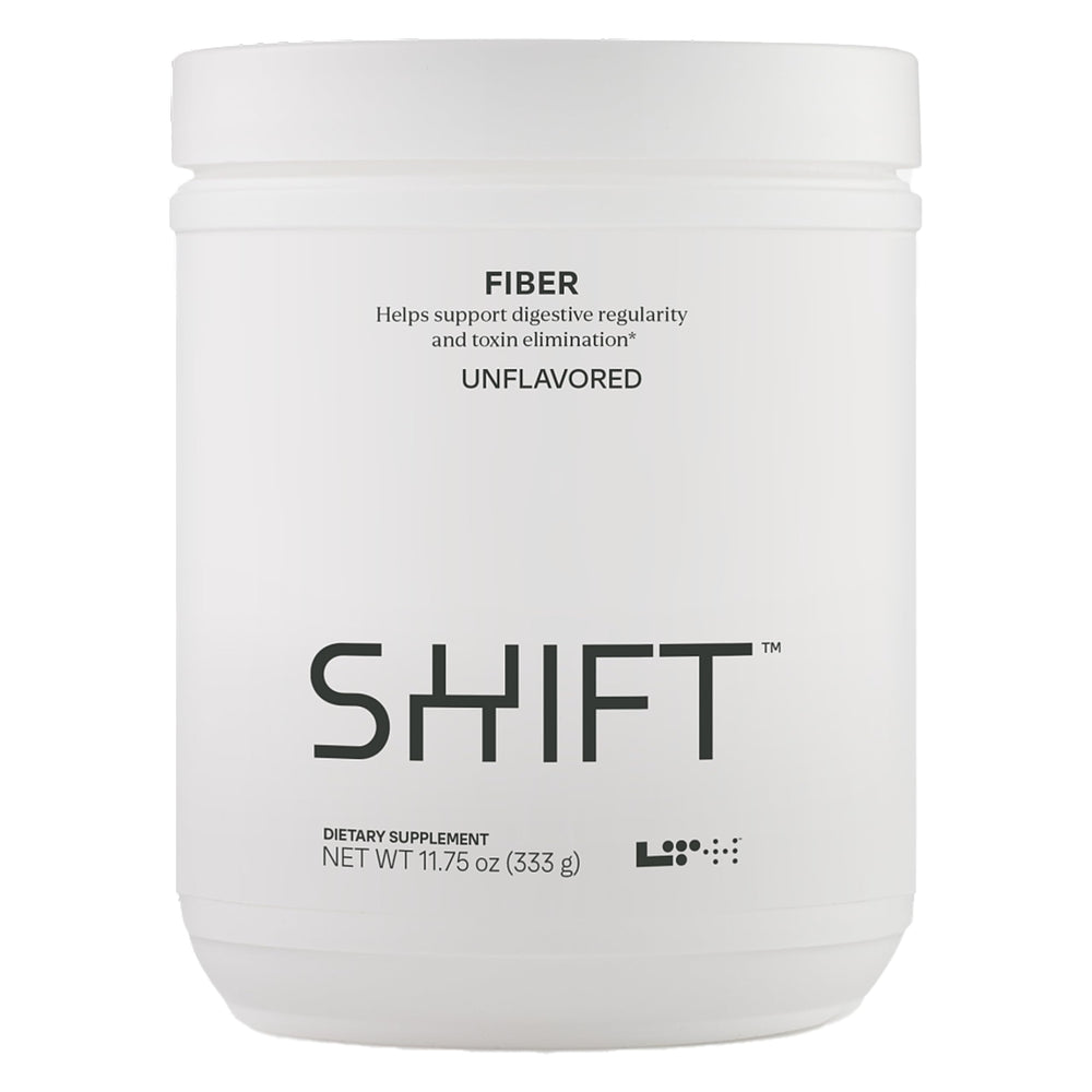 LTH Shift bottle front view with unflavored prebiotic fiber for daily digestive support.
