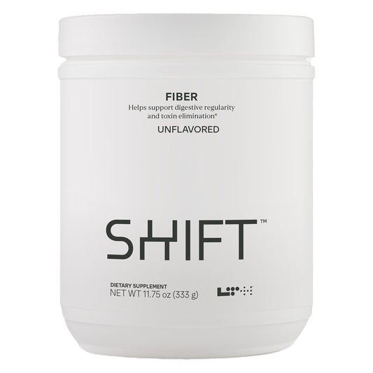 LTH Shift bottle front view with unflavored prebiotic fiber for daily digestive support.