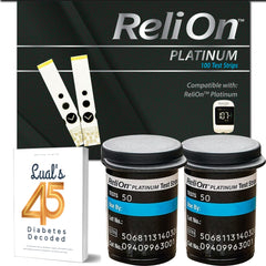 LUAL Platinum test strips in a sealed foil pack for reliable glucose checks.