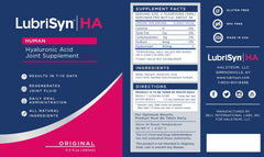 LubriSyn hyaluronic acid pour illustrating easy daily intake for mobility.