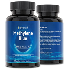 Lucemed product uses Non-GMO, filler-free formulation for reassurance.