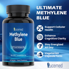 Lucemed UV-protective bottle preserves potency and freshness.