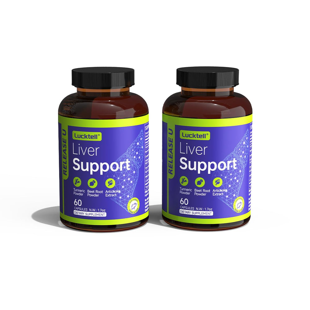 LuckTell Liver Support 2-Pack bottle front for daily wellness.