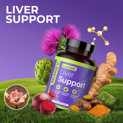 LuckTell Liver Support 2-Pack bottle side highlighting the 7-in-1 blend.