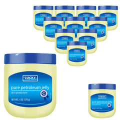 Lucky Super Soft petroleum jelly jar close-up for moisture protection