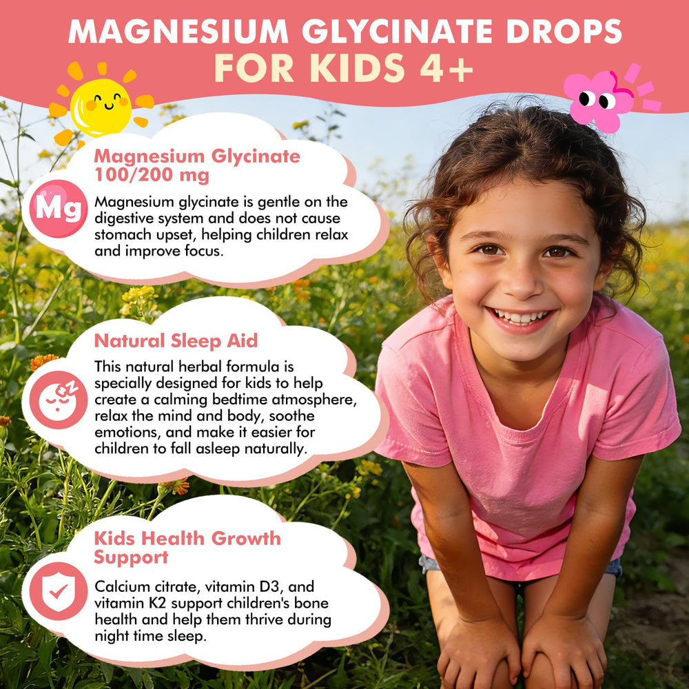 LUCNVEM strawberry flavored magnesium drops for kids