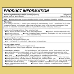LUCY Nicotine Gum 4mg Mango NPN badge signals regulatory approval.