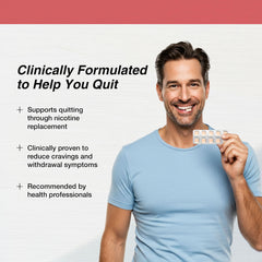 Lucy NRT box back with usage guidance for quitting.