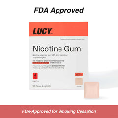 Lucy NRT brand logo on packaging indicating a trusted aid.