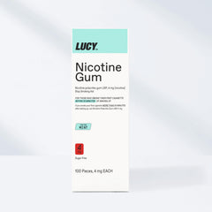 LUCY NRT Mint Gum tasting moment during a break with minty aroma.