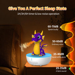 LUCYLANKER Aromatherapy Dragon Humidifier soft LED lights create cozy bedtime mood