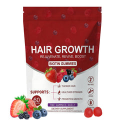 LUIMOLL Lumin Hair Growth Gummies jar-front showcases a vegan formula for daily nourishment.