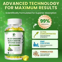 Lukaree black seed oil capsules on bright background for daily use.