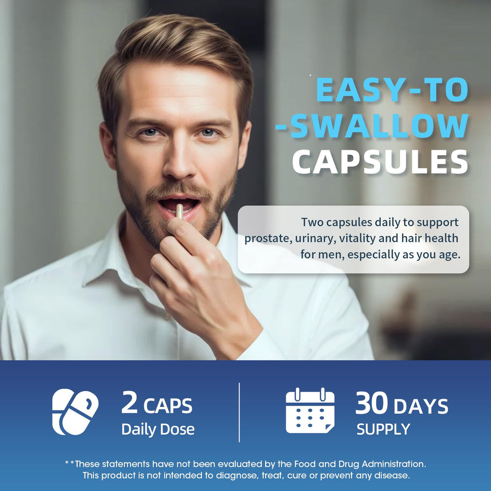 Lukaree Prostate 18-in-1 capsules aligned for routine use.