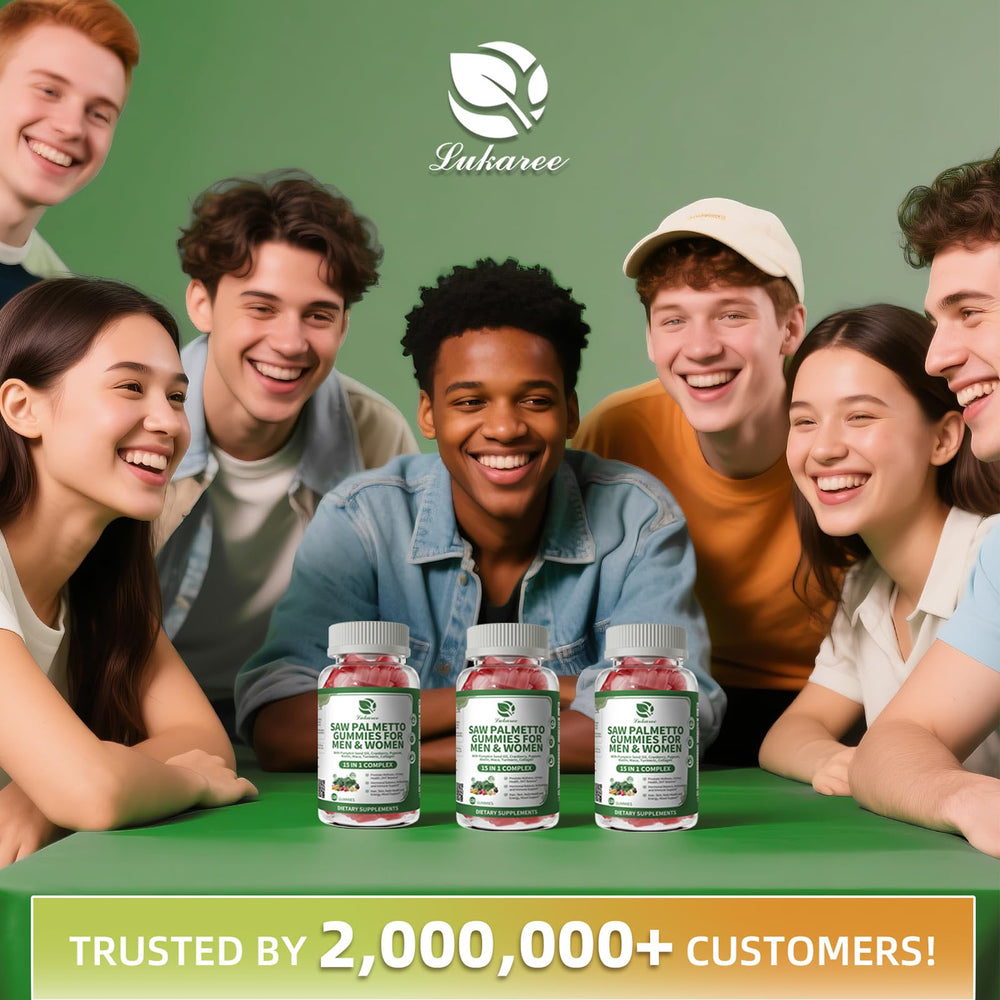 Lukaree Saw Palmetto two gummies daily for an easy routine.