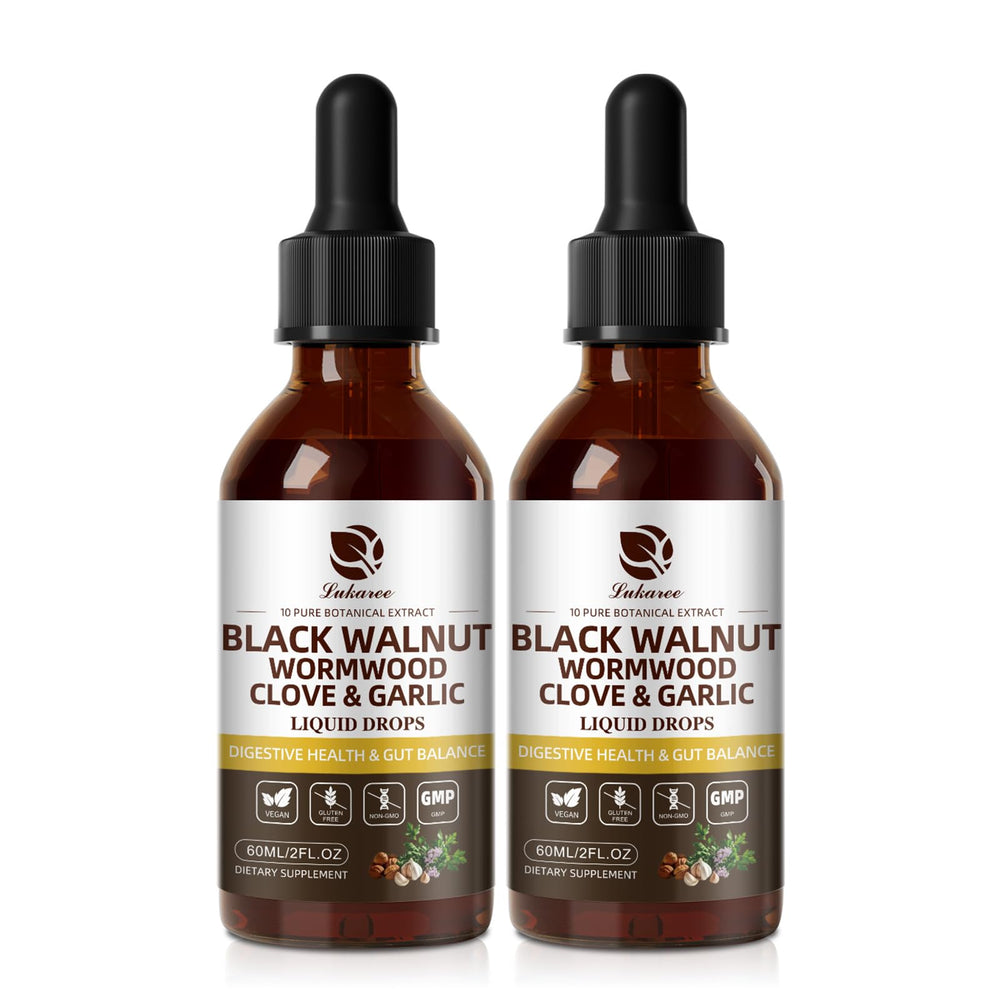 Lukaree wormwood black walnut clove cleanse bottle for easy daily use