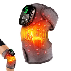 Lullapad infrared knee massager emitting soothing heat on joints