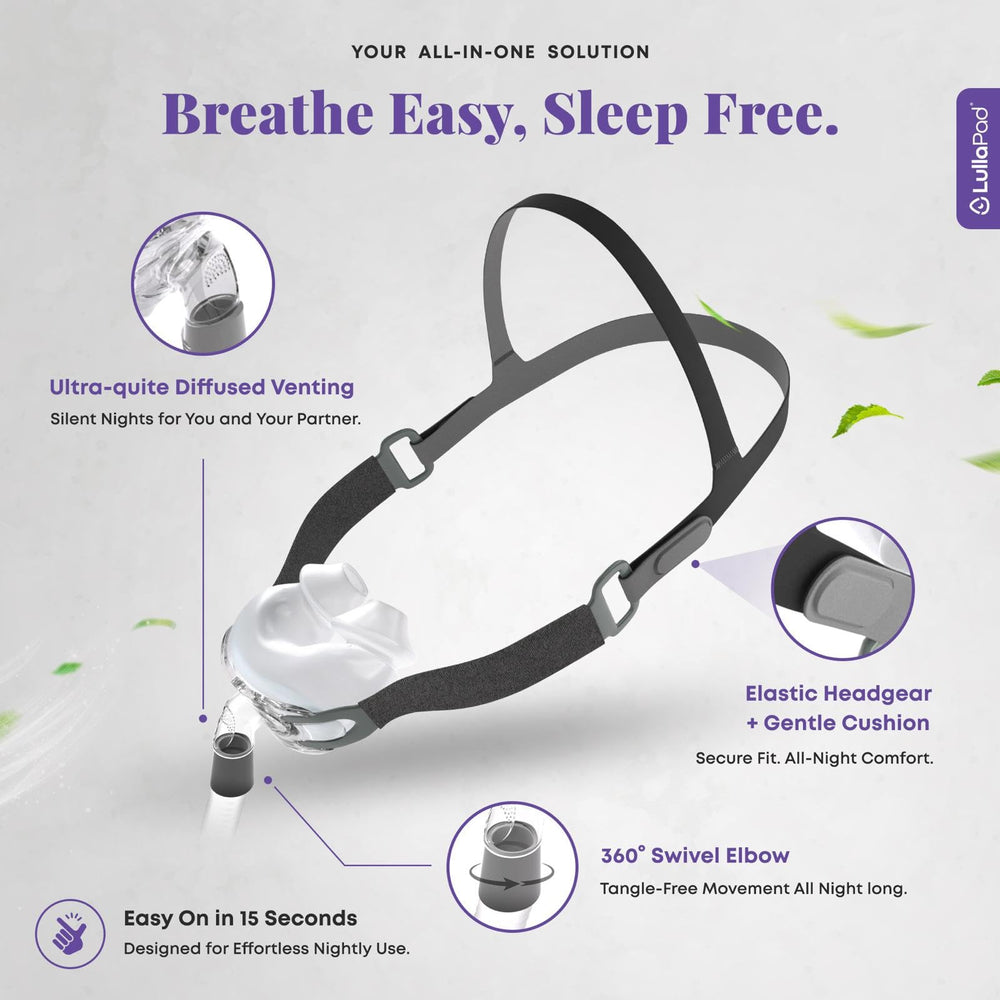 Lullapad Nasal Pillow P2 kit head strap offers stable sleep support.