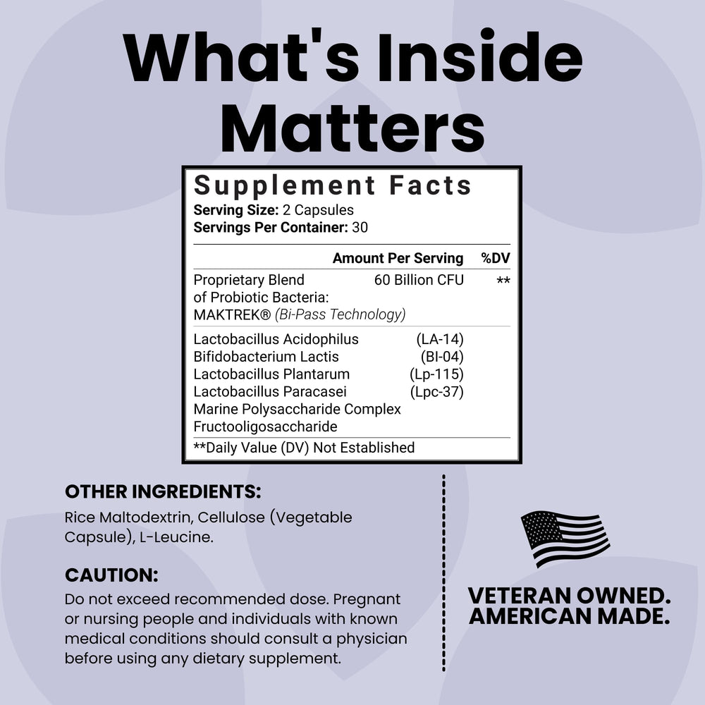 Luma Nutrition Probiotics label USA-made emphasizes quality and transparency