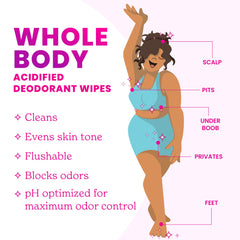 Lume wipes used underboob for lasting freshness.