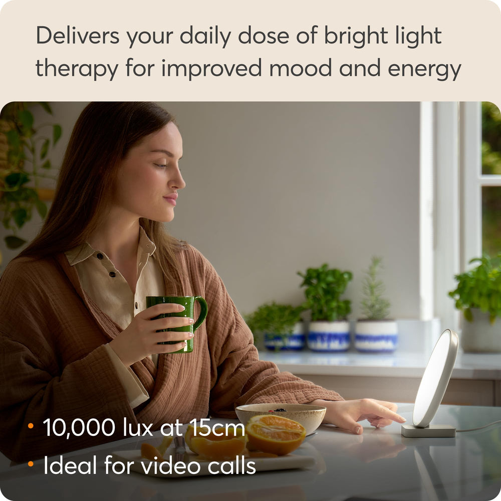 Lumie Dash illuminates for near work during video conferences with low eye strain