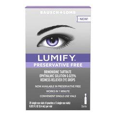 Lumify single-use vials show convenient, preservative-free dosing.