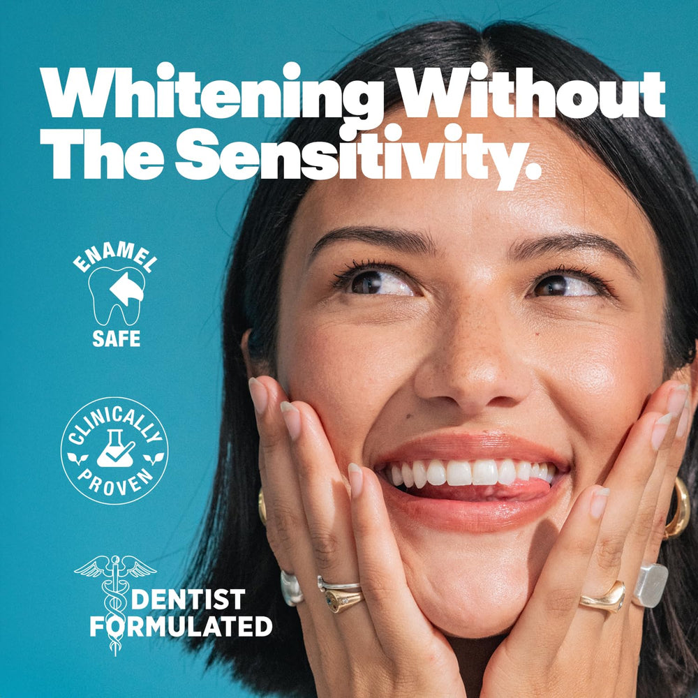 Lumineux enamel-safe visuals show healthy enamel while achieving brighter-looking teeth.