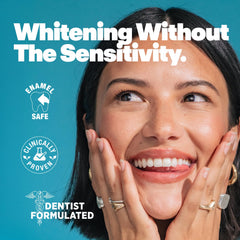 Lumineux enamel-safe visuals show healthy enamel while achieving brighter-looking teeth.