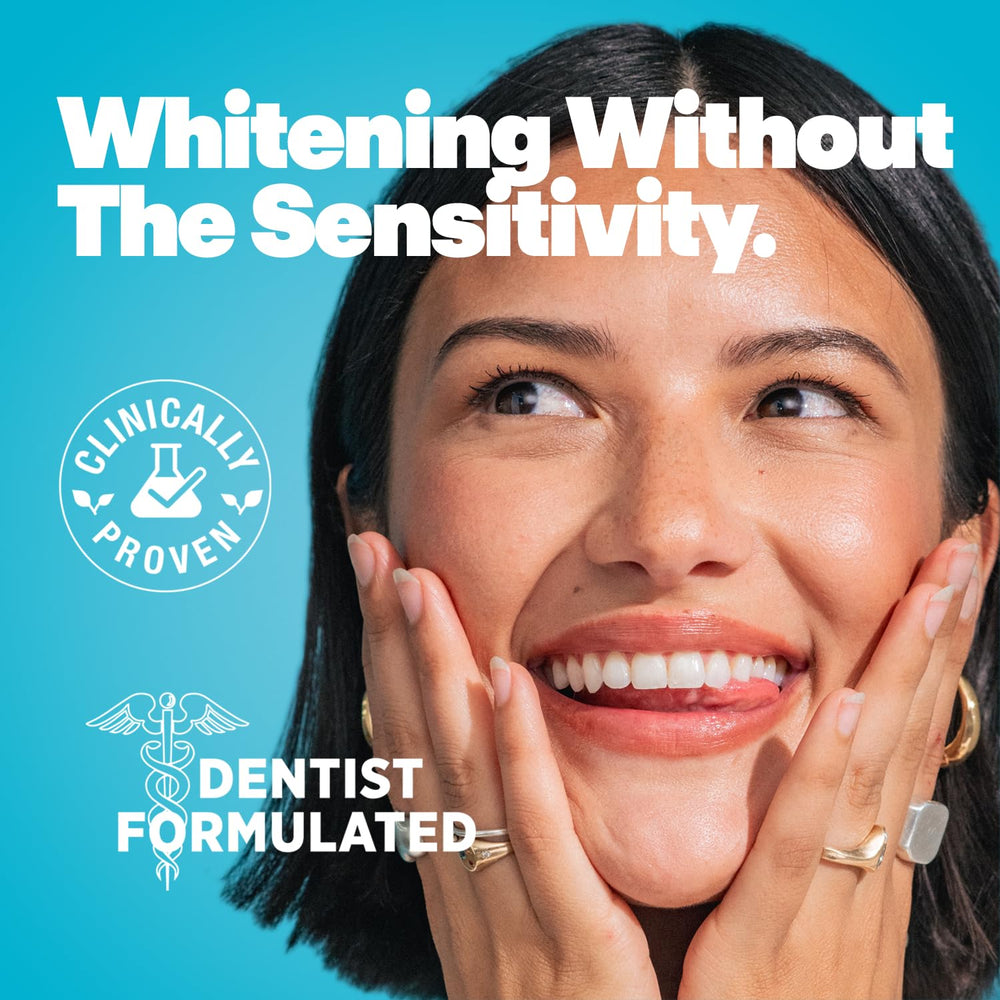 Lumineux Longevity mouthwash bottle highlights enamel protection and fresh breath after use.