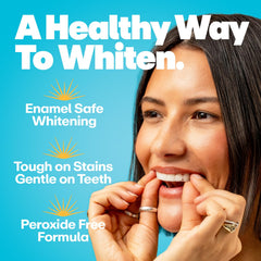 Lumineux Longevity whitening strips on display; convenient daily application for stain targeting.