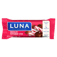 LUNA Bar gluten free vegan snack bar for between meals.