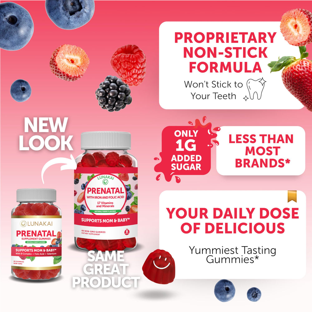 Lunakai biotin gummies ingredients label, shows 5000 mcg Biotin