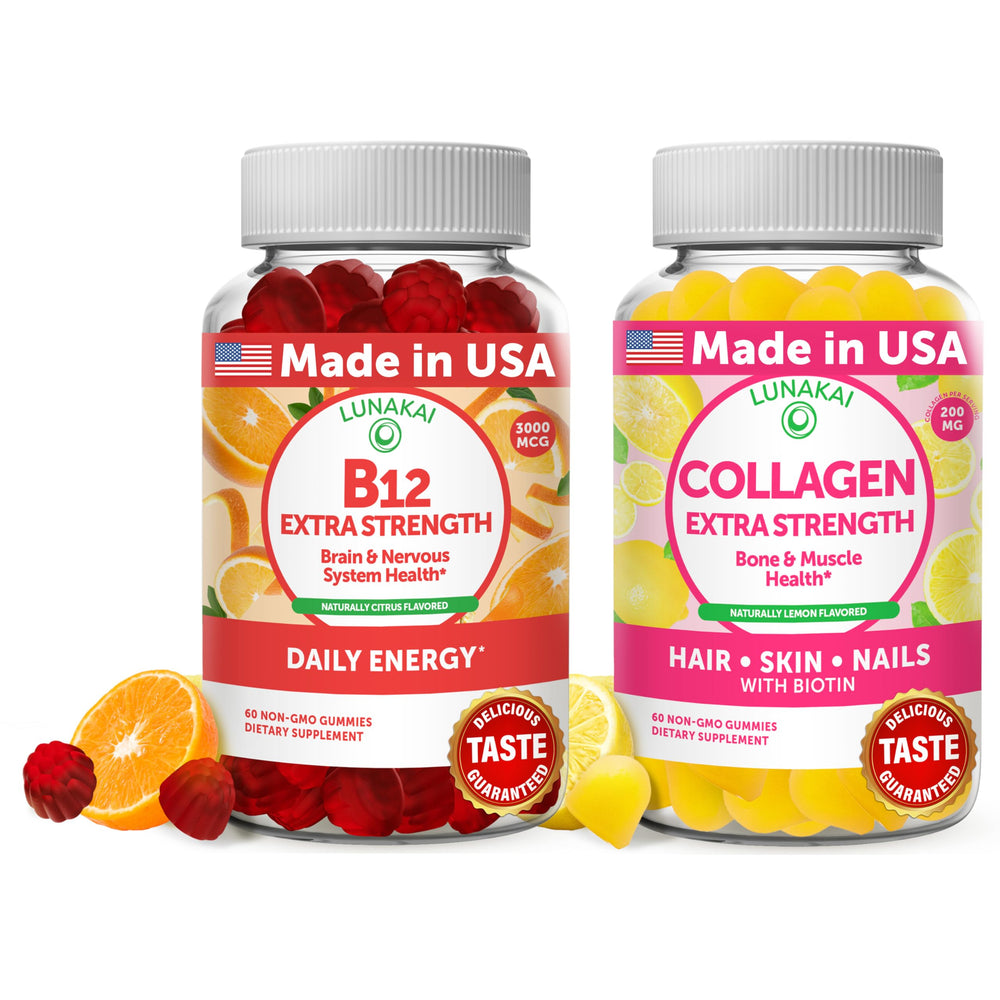 Lunakai bundle lemon gummies bottle for convenient daily energy support.