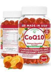 Lunakai CoQ10 gummies in a jar for convenient daily use.
