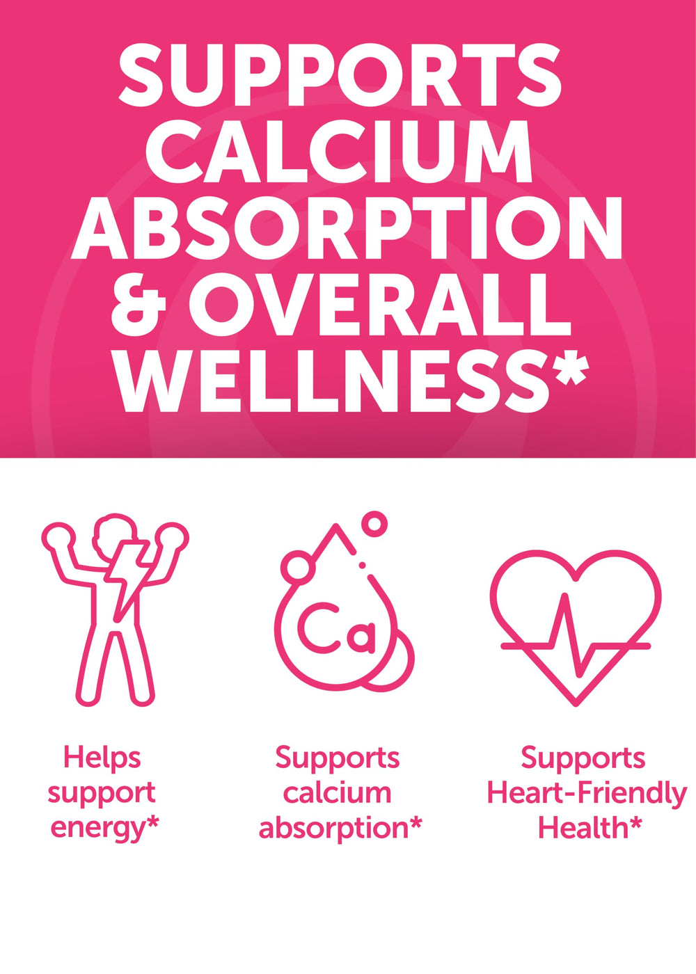 Lunakai D3 K2 Calcium Gummies vegan-non-gmo badge communicates clean sourcing.