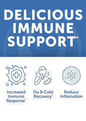 Lunakai immune gummies packaging box communicates portability and month-long supply.