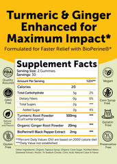 Lunakai ingredients label featuring turmeric and ginger, natural sources highlighted
