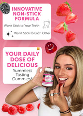 Lunakai prebiotic-probiotic gummies inside view with fiber blend.