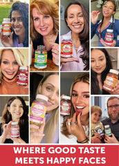 Lunakai vegan gelatin-free biotin gummies in a daily serving bottle.