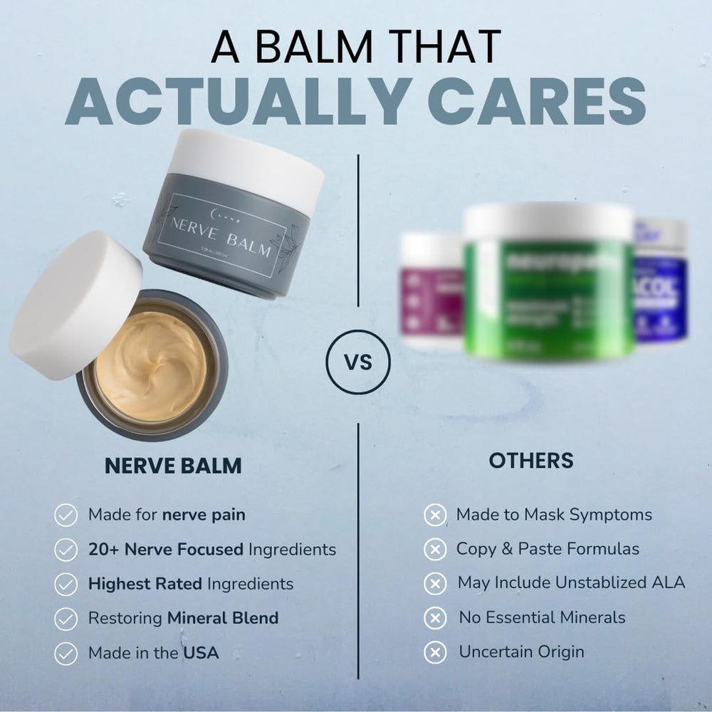 Lune Nerve Balm texture closeup shows a smooth, quick-absorbing finish.