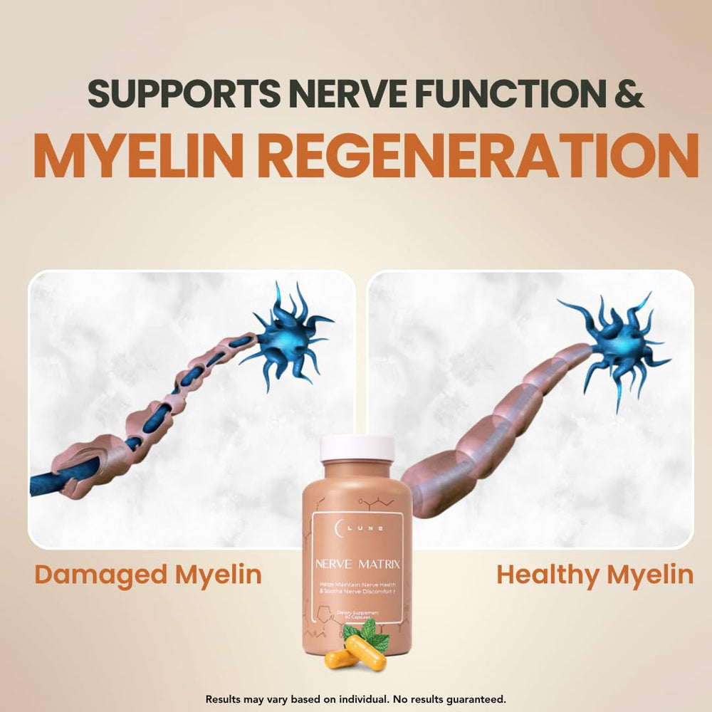 Lune Nerve Matrix hands and feet comfort imagery suggesting relief.